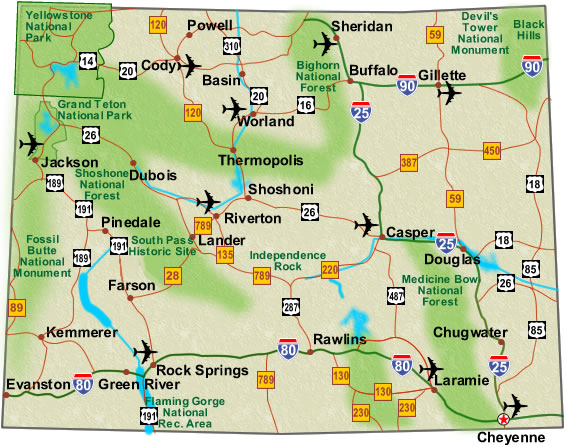 Wyoming Highway Map