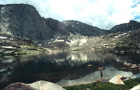 Flyfishing Lake in Wind River Range